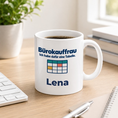 Personalisierte Tasse »Bürokauffrau«