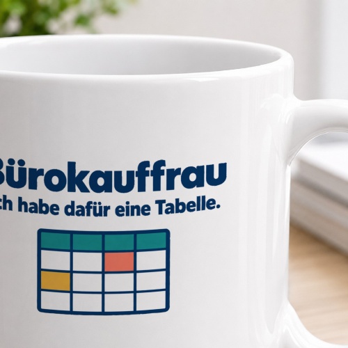Personalisierte Tasse »Bürokauffrau«