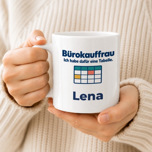 Personalisierte Tasse »Bürokauffrau«