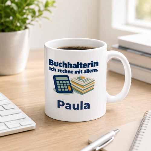 Personalisierte Tasse »Buchhalterin«