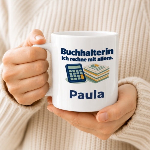 Personalisierte Tasse »Buchhalterin«