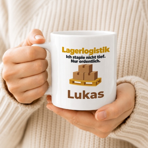 Personalisierte Tasse »Lagerlogistik«