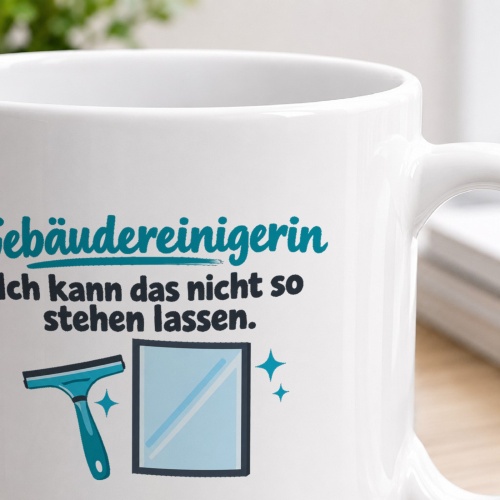 Personalisierte Tasse »Gebäudereinigerin«