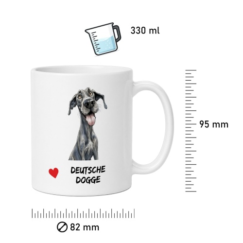 Tasse »Deutsche Dogge Herzmotiv«