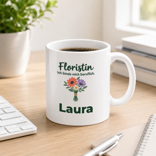 Personalisierte Tasse »Floristin«