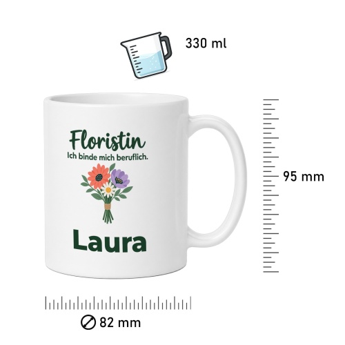 Personalisierte Tasse »Floristin«