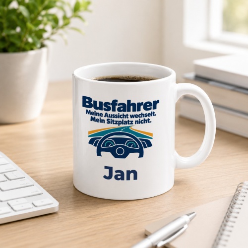 Personalisierte Tasse »Busfahrer«