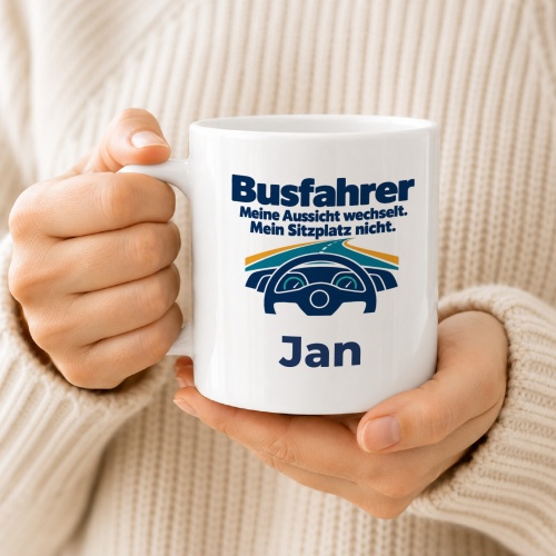 Personalisierte Tasse »Busfahrer«