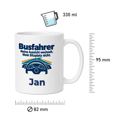 Personalisierte Tasse »Busfahrer«