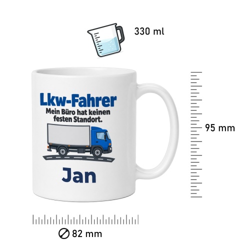 Personalisierte Tasse »Lkw-Fahrer«