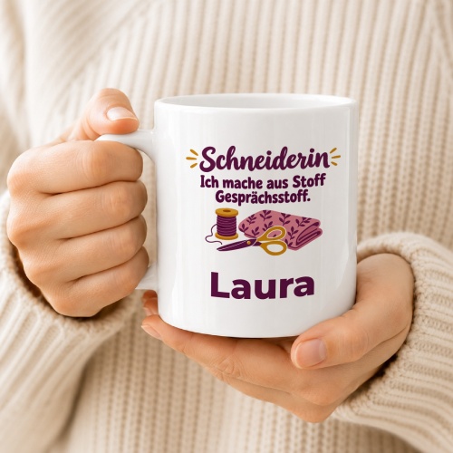 Personalisierte Tasse »Schneiderin«