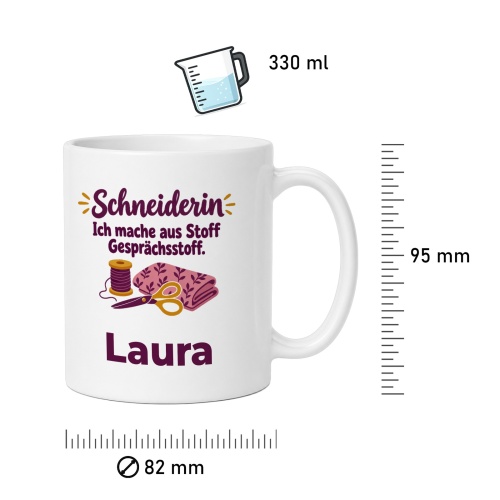Personalisierte Tasse »Schneiderin«