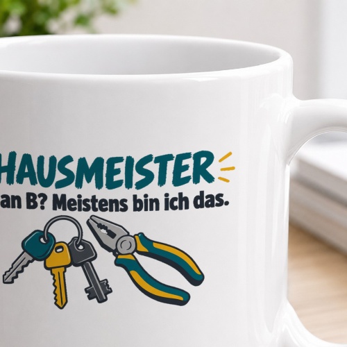 Personalisierte Tasse »Hausmeister«