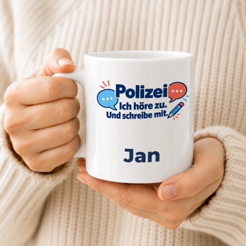 Personalisierte Tasse »Polizei«