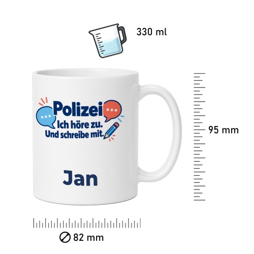Personalisierte Tasse »Polizei«