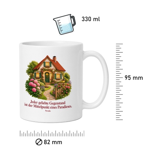Tasse mit Spruch über Zuhause