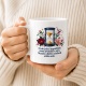 Tasse mit Spruch über Zeit