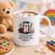 Tasse mit Spruch über Zeit