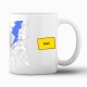 Tasse »Kiel Stadtplan & Ortsschild«