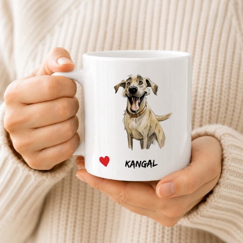 Tasse »Kangal – Herz & Hundemotiv«