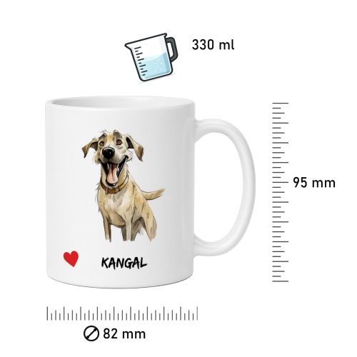 Tasse »Kangal – Herz & Hundemotiv«