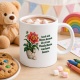 Tasse mit Spruch über Zuversicht