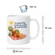 Tasse mit Spruch über Plan