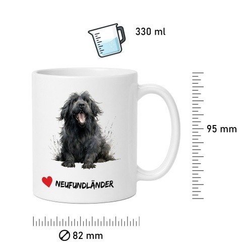 Tasse »Herz Neufundländer«