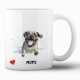 Tasse »Mops mit Herz-Motiv«