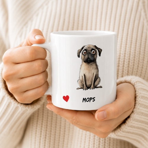 Tasse »Herz Mops«