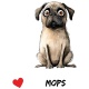 Tasse »Herz Mops«