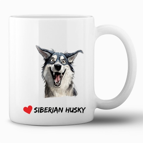 Tasse »Herz Siberian Husky«