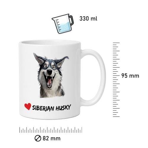 Tasse »Herz Siberian Husky«