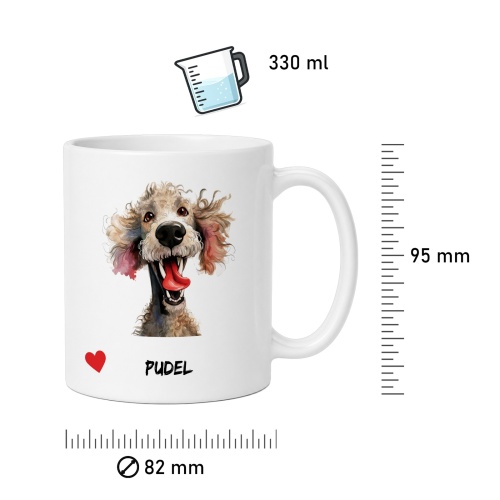 Tasse »Pudel Herzmotiv«