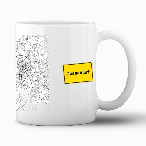 Tasse »Düsseldorf Stadtkarte &...