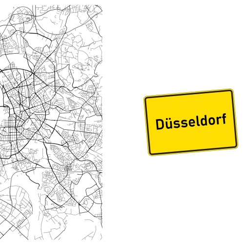 Tasse »Düsseldorf Stadtkarte &...