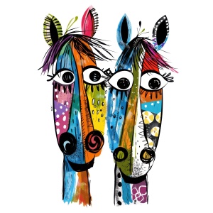 Tasse »Buntes Pferde-Motiv«