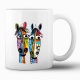 Tasse »Bunte Pferde – lustiges Tiermotiv«