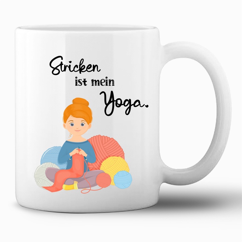 Tasse »Stricken ist mein Yoga«