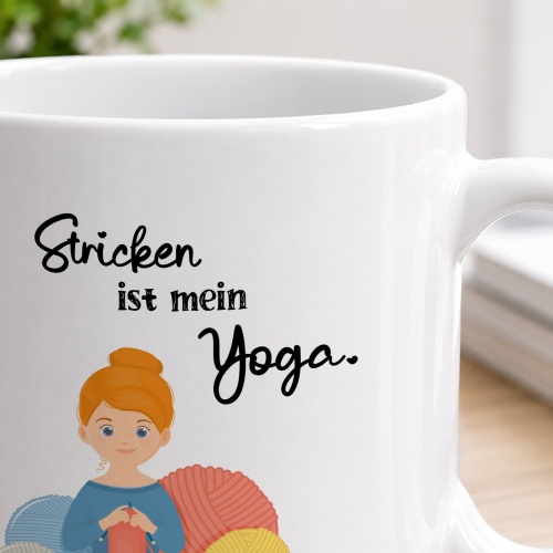 Tasse »Stricken ist mein Yoga«