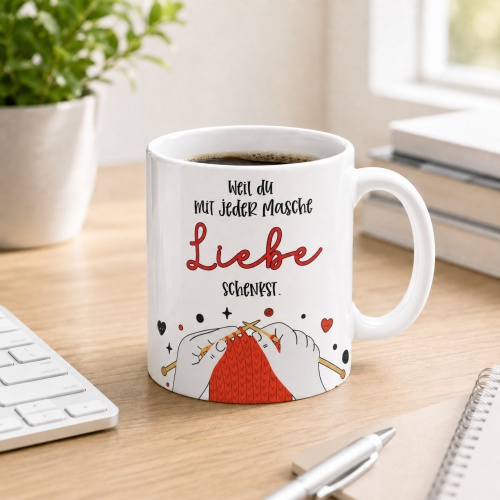 Tasse »Weil du mit jeder Masche Liebe schenkst.«