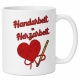 Tasse »Handarbeit = HerZarbeit«