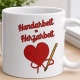 Tasse »Handarbeit = HerZarbeit«