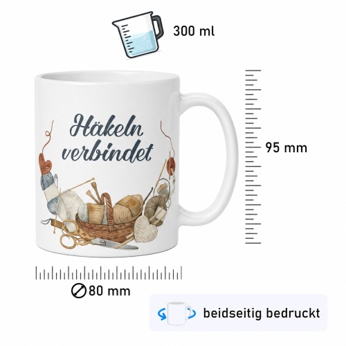 Tasse »Häkeln verbindet«