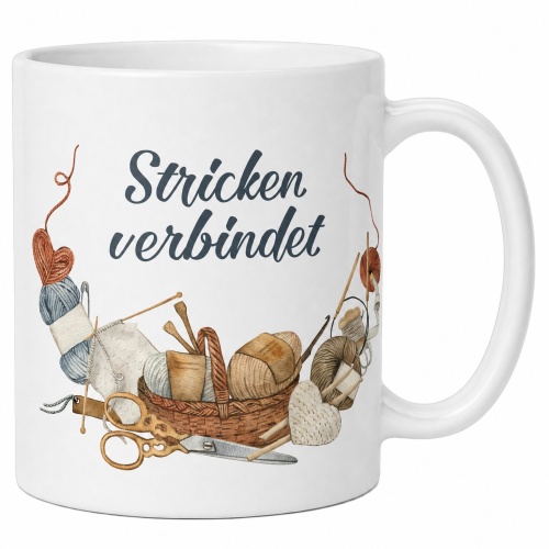 Tasse »Stricken verbindet«