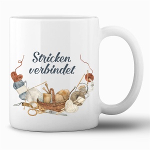 Tasse »Stricken verbindet«