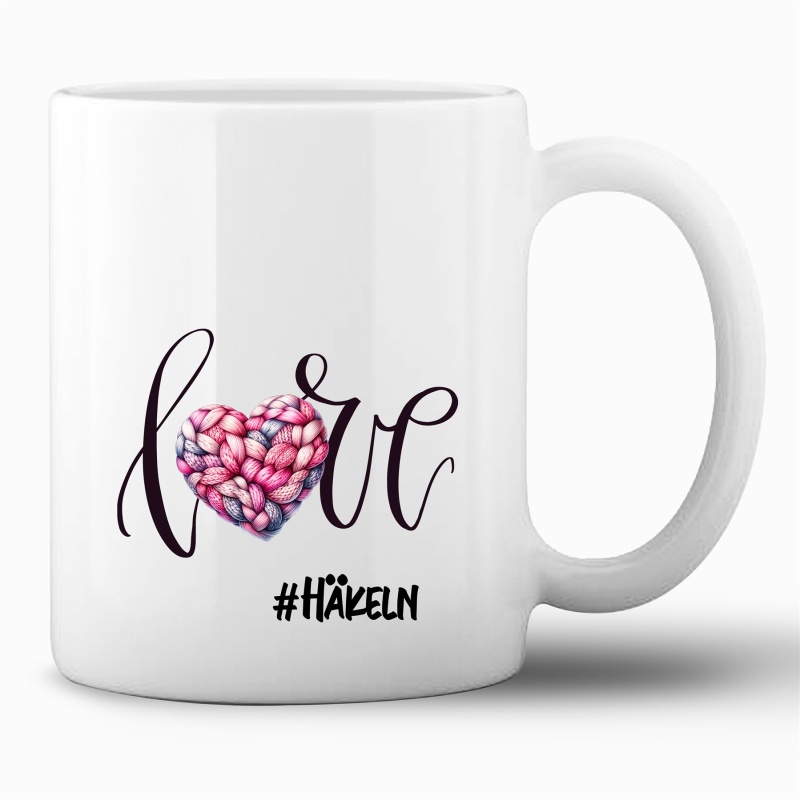 Tasse »Love Hashtag #Häkeln«