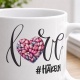 Tasse »love Herz #Häkeln«