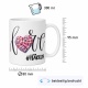 Tasse »love Herz #Häkeln«