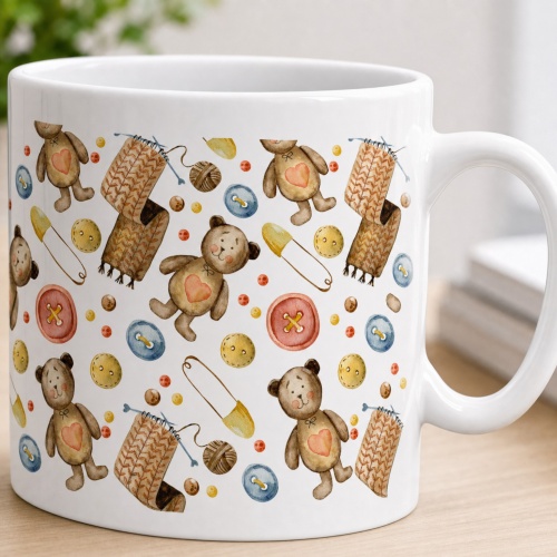 Tasse »Strickteddy & Knopfparade«